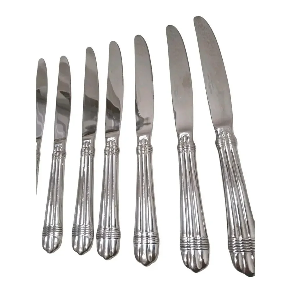 7‎ Pc Hampton Silversmiths Odyssey 18/10 Korea Stainless Flatware Dinner Knives